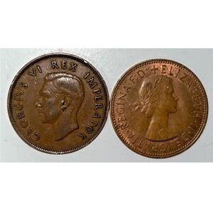 Antique African / UK Pennies - 1937 & 1967